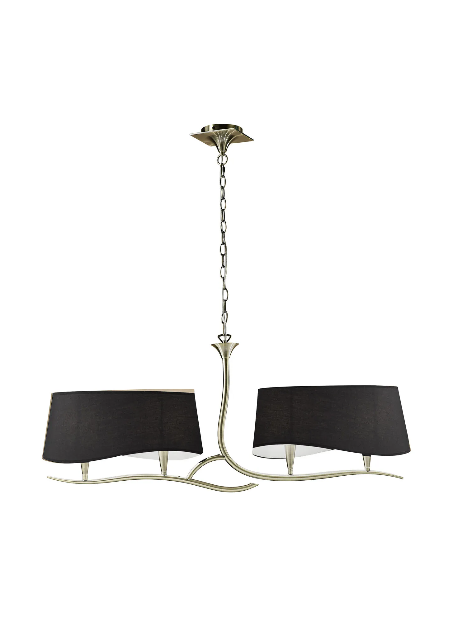 Ninette Antique Brass-Black Ceiling Lights Mantra Multi Arm Fittings Ninette Antique Brass-Black Ceiling Lights Mantra Multi Arm Fittings